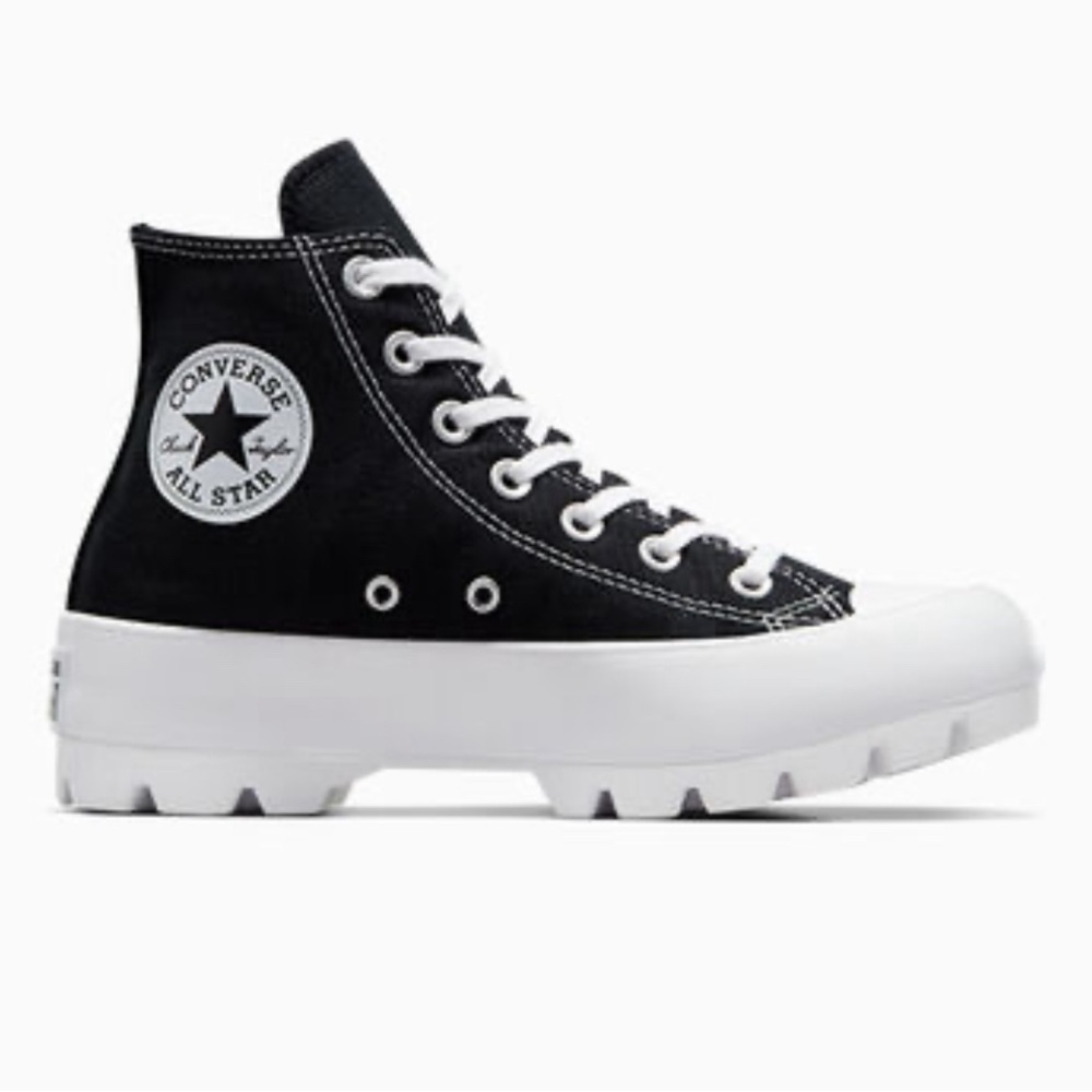 Converse lugged, used once.